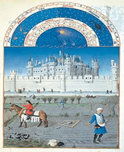 Iluminura que simboliza o modo de vida feudal